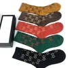 Designers Mens Womens Socks Five Luxurys G Sports Winter Mesh Letter Printed Brands Cotton Man Femal Sock med Box256Z