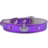 Fashion Leather Dog Collar Crystal Studded Accessories Diamante Crown Charm For Collar Neck Strap Small Pet Dog Supplies X0703