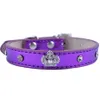 Collier de chien en cuir de mode accessoires cloutés en cristal charme de couronne de diamant pour collier sangle de cou petites fournitures de chien de compagnie X07038220642