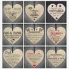 Decor Creative DIY Wood Crafts Wooden Heart Shapes Hanging Tags Embellishments Wedding Event Party Home Decoration Supplies 31 tyles
