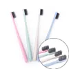 Soft Bamboo Charcoal Toothbrush Eco Friendly Wheat Straw Toothbrushes Portable Hotel Home Travel Tooth Brush Oral Care Toilet Supplies WLL70