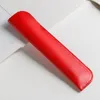 Black Red Pu Leather Pencil Bags Ballpoint Pen Case Single Pens Holder Pouch for Office School3290869