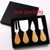 4Pcs/set Cheese Knife Sets Stainless Steel Butter Knife With Wood Handle Cheese Knives Kitchen Tool