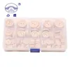 Button 140pcs Multi-size Natural Color 2 Hole Wooden Buttons Handmade Sewing Accessories Decoration For Clothes+1box