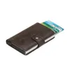 Support de carte de crédit en cuir pour hommes RFID Protector Money Portefeuille Clif