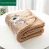 Newborn Double Thick Flannel Wrap Breathable Warm Coral Fleece Blanket New born Baby Swaddle Children Quilt 210309