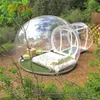 Fläkt Uppblåsbar bubbelhus 3m 4M 5M dia utomhusbubblatält för camping PVC Tree Tent Igloo Tent2323