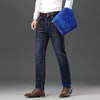 (Velo e regula) jeans de inverno masculinos homens quentes e espessas jeans lã reta apto calças calças de algodão mens tamanho grande 40 42 44 210716