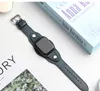 Studded Leather Pasek Pin Bransoletka Klamra do Apple Watch Band 44mm 38mm 40mm 42mm Luksusowy Watchband Iwatch Series 6 5 4 SE Wristbands Smart Akcesoria