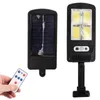 Edison2011 Cob Luz solar PIR PIR Movimento Sensor Jardim Ao Ar Livre Lâmpada de Rua Solar Lâmpada Impermeável Lâmpada De Controle Remoto Inteligente