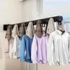 Opvouwbare muurhangende kleding droogrek indoor balkon intrekbare hanger handdoeken organisator