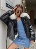 Women's Fur & Faux Fashion High Quality Winter Sheepskin Coat Soft Wool Biker Jacket Korean Warm 2021 CasacosZjt313