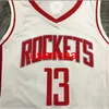All embroidery 13# Harden 2020 white basketball jersey Customize men's women youth add any number name XS-5XL 6XL Vest