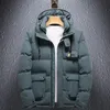メンズティンデンダックダウンコートファッショントレンド防風フード付きフッファジャケットデザイナー冬の高級パン暖かいパフカジュアルジャケット