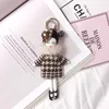 Fashion Girl Heart Doll Keychain Creative Real Mink Fur Keychain Pompom Bag Luxury Car Pendant Bag Pendant G1019