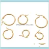 Jewelrypairs 15Mm 20Mm 25Mm Stainless Steel Hoop Hies Earrings Set Woman Gold & Hie Drop Delivery 2021 Jxuya