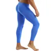 Vit atletisk löpande botten män sport byxor se genom stretchy gym träning fitness yoga leggings sportkläder täta byxor y0811
