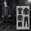 5PC / Satser Mäns Sportkläder Man Rashguard Suit Male Kit MMA Compression Herrkläder Långärmad T-shirt + Workout Leggings 211006