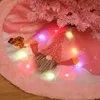 Noel Süslemeleri Ağaç Dekor Pembe Etek ile Noel Festivali Düğün Doğum Günü Için Işık Işık