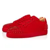 Med Box Loubutins Christians Red-Bottomes AAA Quality Shoes Low Cut Platform Sneakers Mens Womens Luxurys Designers Vintage S Loafers Fashion Spikes Party Luxus