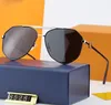 desinger Óculos de Sol Óculos de Sol Designer Masculino Feminino Estojos Marrons Armação de Metal Preto Lentes Escuras