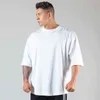 Running Oversized T shirt Men Gym Bodybuilding and Fitness Loose Casual Lifestyle Wear T-shirt Male Streetwear Hip-Hop Tshirt G220223