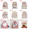 Canvas Kerst Santas Bag Grote Trekkoord Candy Claus Tassen Xmas Gift Santa Sacks voor Festival Decoration YFax3076