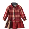 2020 New fashion kids clothes girl long sleeve dress for children princess dresses solid color baby girls clothing outfits Q0716
