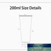 200g Vide Squeeze Tube 200ml En Plastique Cosmétique Conteneur Cheveux Gel Lotion Crème Emballage Effacer Gel Mat Bouteille Stockage Bouteilles Bocaux Prix usine conception experte