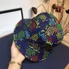 Groothandel Luxe Cap Katoen Zonhoeden Merk Plaid Jacquard Fisherman Caps Mode Mannen en Vrouwen Hoed