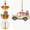 Рождественские украшения Деревянные украшения для украшения автомобиля кулон печать дерево фестиваль дома декор