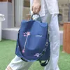 Fashion Embroidery Flower Star Backpack Zippers Classic Designer Dames Tassen Oxford Handtassen voor vrouwelijke reisrugzakken Beige blauw zwart hoogwaardige hoogwaardige