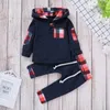 Nouveau-né bébé garçon fille vêtements automne hiver hauts à capuche + pantalons 2pcs ensemble tenues 210309