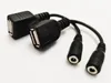 Câbles, USB2.0 A femelle vers DC 3,5 x 1,35 mm, câble d'extension d'alimentation femelle/cordon/DHL gratuit/200 pièces