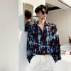 Mäns Casual Shirts Hawaiian Shirt Men Cardigan Vår Höst Loose Koreanska Streetwear Fashion High Street Chic Estetiska Manliga Kläder