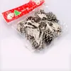 Christmas Decorations 9pc/bag Christmas Tree Decoration Pendant Natural Pine Cone Dyed White Paint Ornament JJA9487