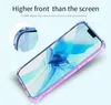 Coque de téléphone antichoc en TPU transparent bicolore dégradé pour iPhone 12 Mini 11 Pro Max XR XS MAX 8 Plus