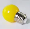 10 pçs / lote mais novo lâmpada colorida E27 1W 3W 220V Vermelho azul verde branco amarelo amarelo RGB blubs economia de energia LED bola de golfe luz lâmpada globo