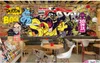Niestandardowe zdjęcie tapety 3D Gym Malowidła ścienne nowoczesne retro nostalgiczne graffiti gym tło tło papierowe dekoracje domu