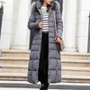 Stil Trendy Ceket Kadınlar Kış Ceket Pamuk Yastıklı Sıcak Maxi Kirpi Ceket Bayanlar Uzun Mont Parka Femme Ceket 211108