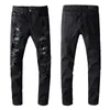 Men Denim Cool Guy Designer Straight Motorcycle Biker Jeans Pants Fashion Holes Trouser