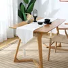 Simple Modern Solid White/black Table Runners Tassel Decorative Cotton Runner For Furniture Cover Tea Home Textile 210709