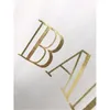 صيف جديد أزياء العلامة التجارية الذهب مشبك تي شيرت، خطابات الذهب المطبوعة أبيض وأسود، القطن الكتف شارة القاع 170315