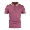 Polo d'été pour hommes Casual rayé designer marque vêtements coton à manches courtes Business homme camisa respirant Polos