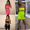 HIRIGIN femmes Clubwear été Combishort Bodycon Party skinny Jumpsuit Shorts Lady Vêtements T200527