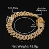 12MM Miami Cubain Lien Chaîne Collier Bracelets Ensemble Pour Hommes Bling Hip Hop glacé diamant Or Argent chaînes de rappeur Femmes Luxe 8057094