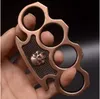 Ağırlık 115G Metal Pirinç Knuckle Duster Dört Parmak Kendini Savunma Aracı Spor Açık Güvenlik Savunma Cep EDC Araçları Koruyucu Dişli