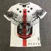 PLEIN BEAR T Gömlek Erkek Tasarımcı Tişörtleri Rhinestone Kafatası Erkekler T-Shirt Klasik Yüksek Kaliteli Hip Hop Streetwear Tshirt Rahat Top Tees PB 16280