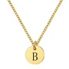 Pendentif Colliers 2021 Disque Alphabet Collier Gold Lettre Alfabet 316L Chaîne en acier inoxydable pour femmes293I