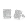 Nouvelle mode haute qualité or argent couleurs Bling CZ boucles d'oreilles carrées goujons pour hommes femmes boucles d'oreilles joli cadeau 3046492